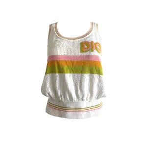 Dior White Perforated Logo Tank