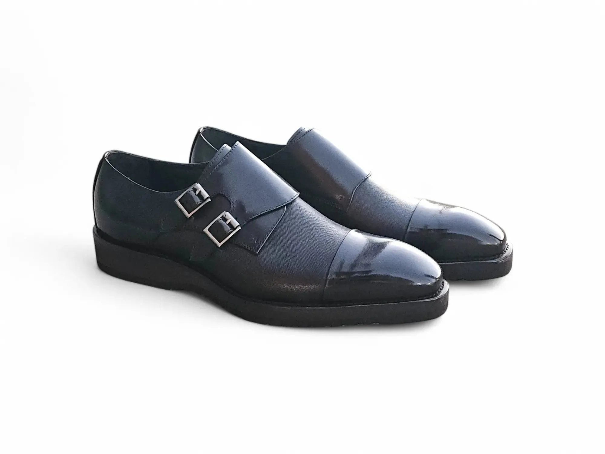 Double Monk Strap Burnished Loafer