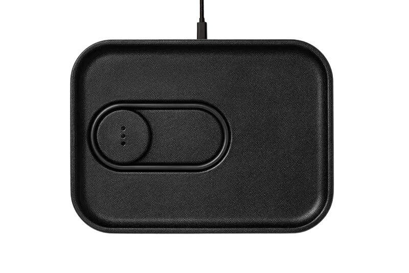 Dual Wireless Charging Tray in Black