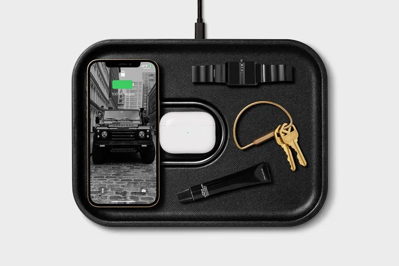 Dual Wireless Charging Tray in Black