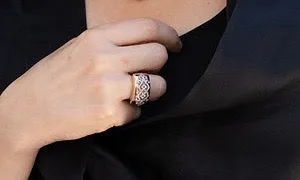 Eden decadent ring with embroidered diamond pave