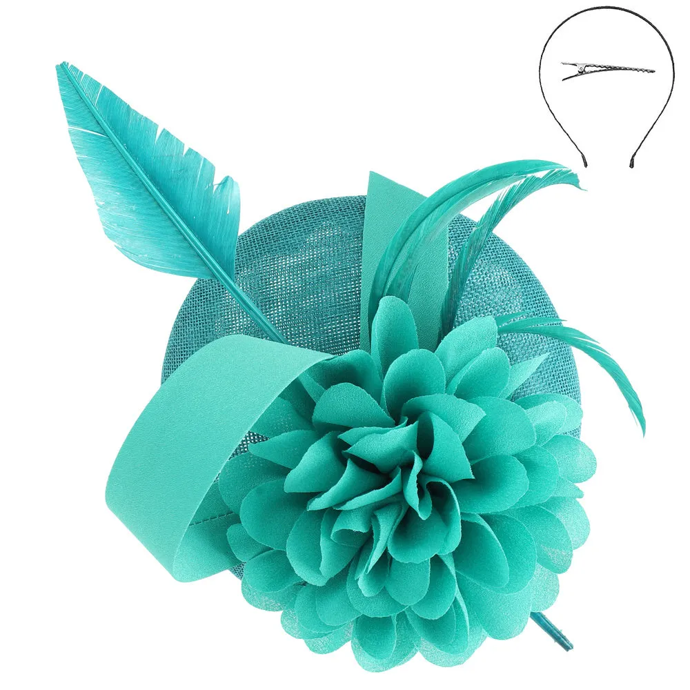 Feather Flora & Loop Disc Fascinator