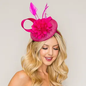 Feather Flora & Loop Disc Fascinator