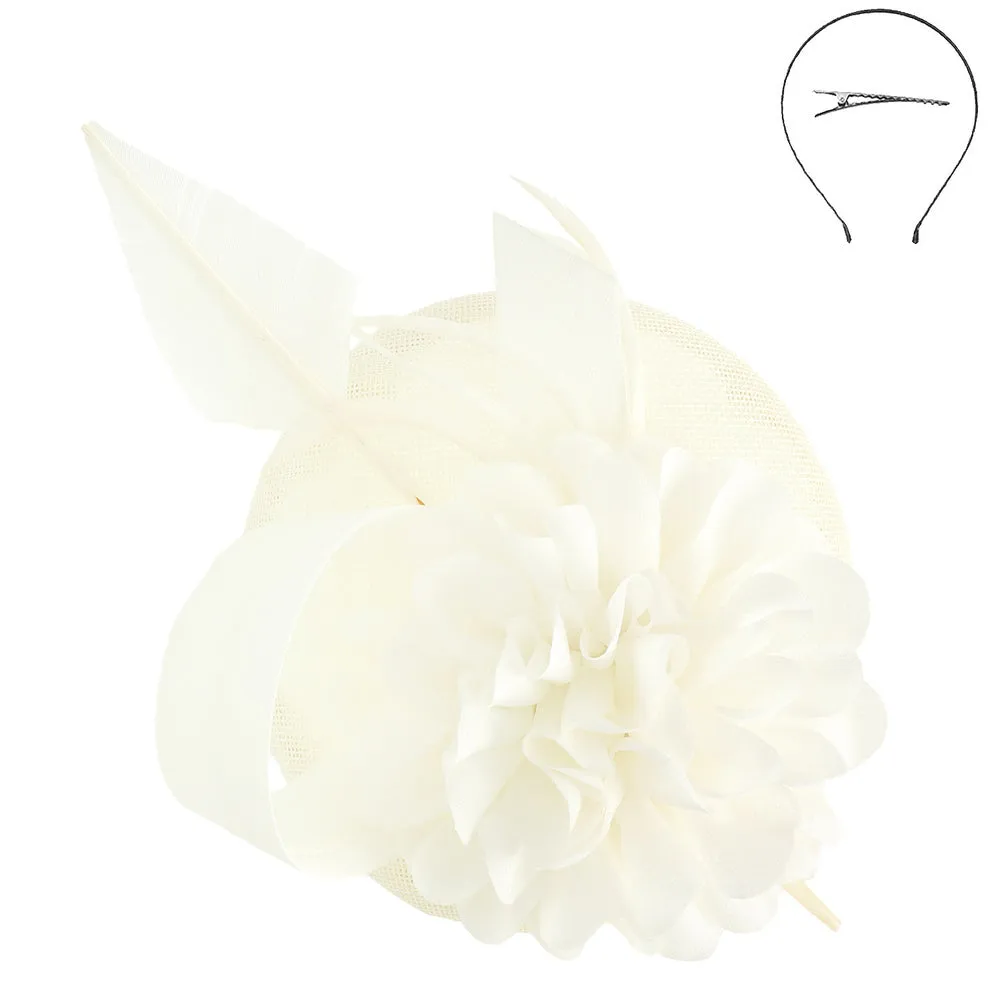 Feather Flora & Loop Disc Fascinator