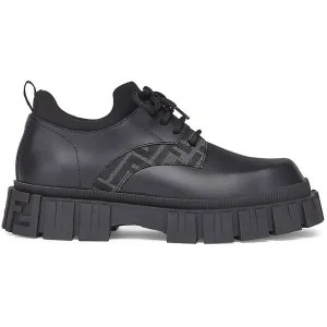 Fendi Leather Double F Oxford Shoes