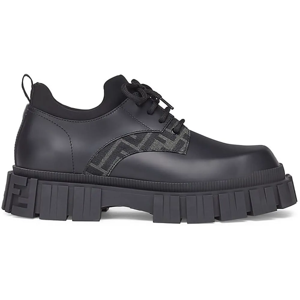 Fendi Leather Double F Oxford Shoes