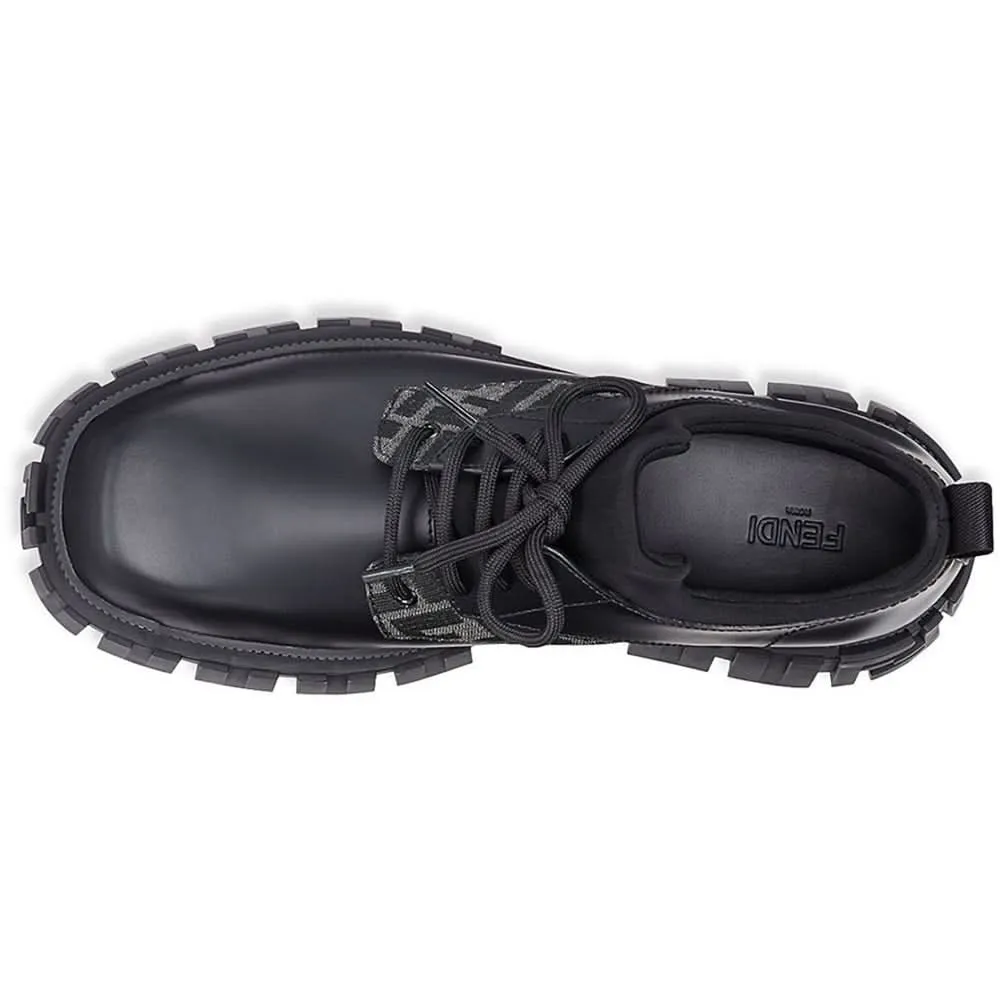 Fendi Leather Double F Oxford Shoes