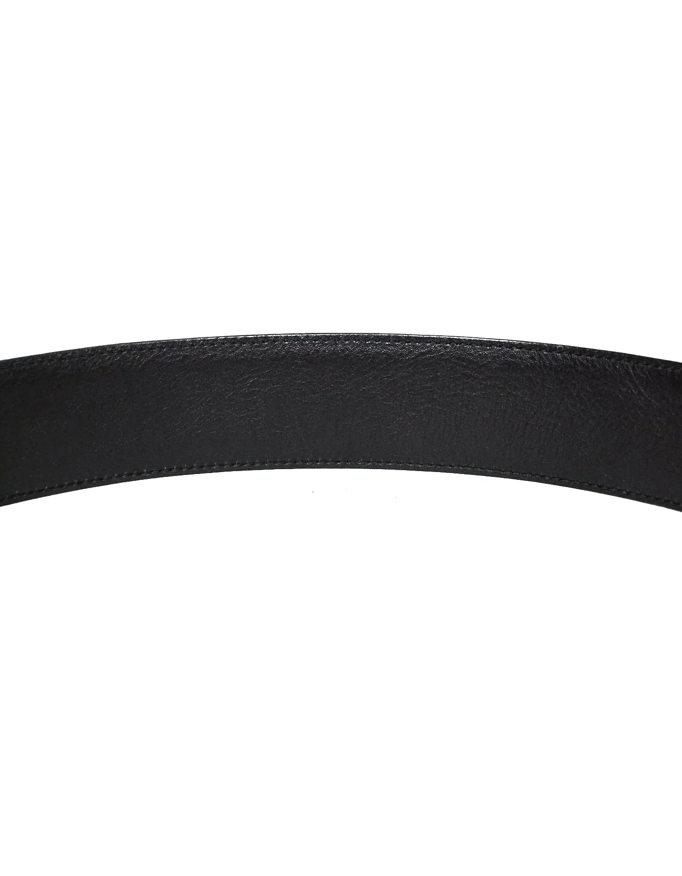 Ferragamo Black Patent Leather Vera Bow Belt sz 29