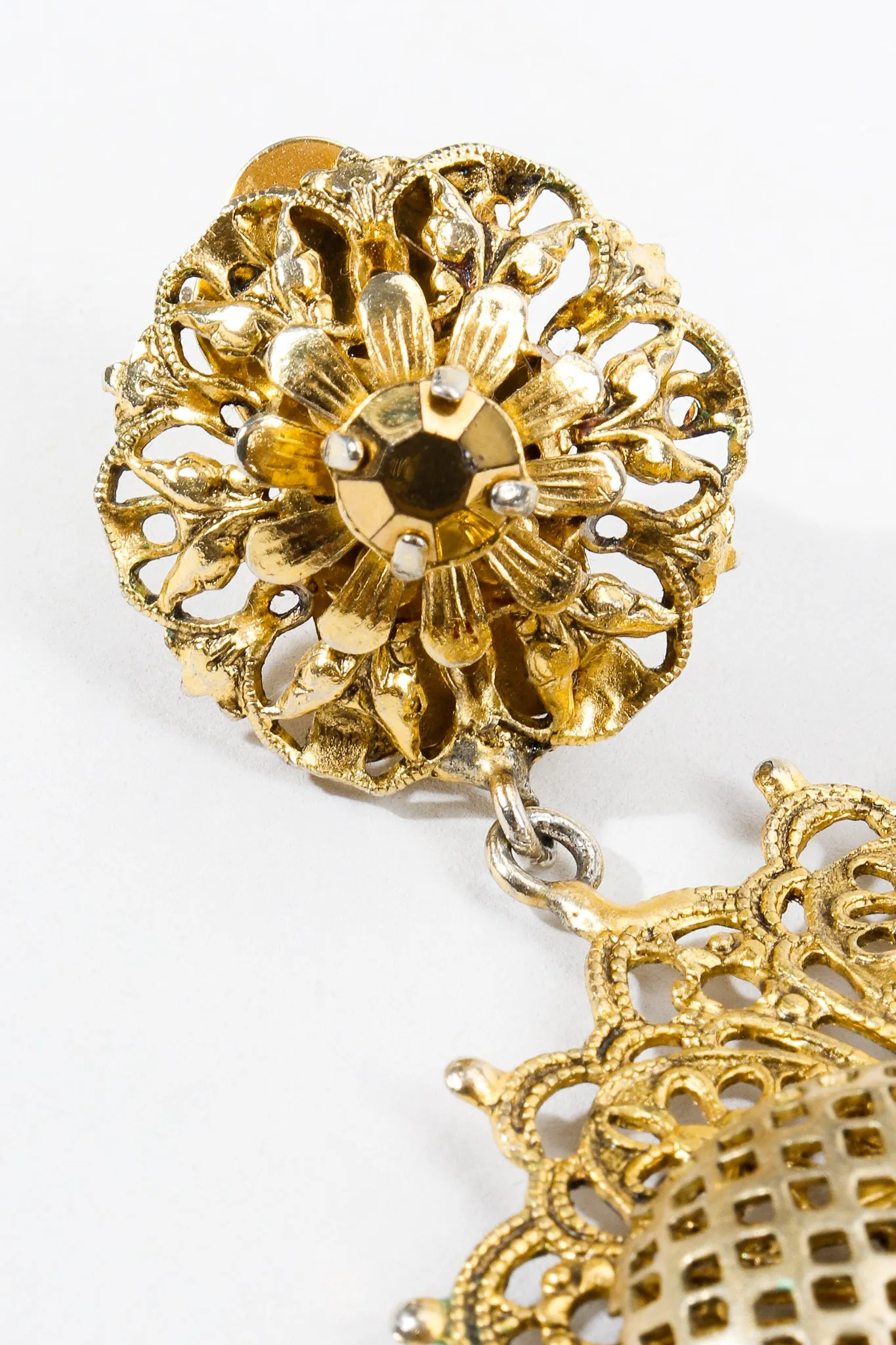 Filigree Heart Drop Earrings