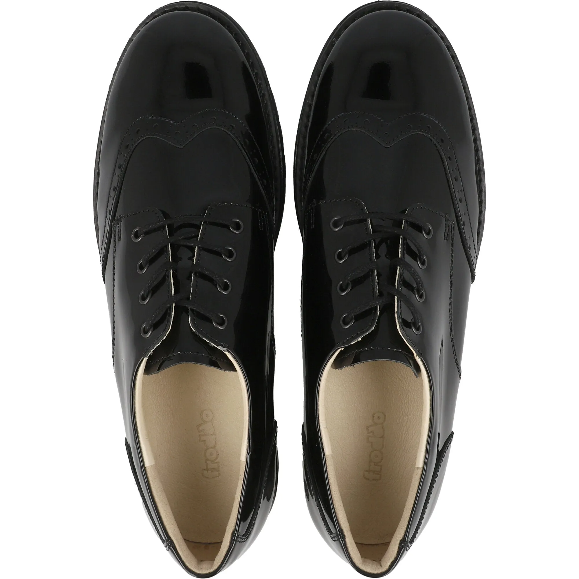 Froddo Charlie Black Brogue Shoes