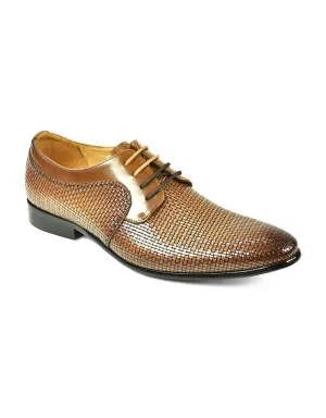 FRONT Mens Soft Round Connor Derby  Lace Up Shoes Tan UK 7 to UK 12