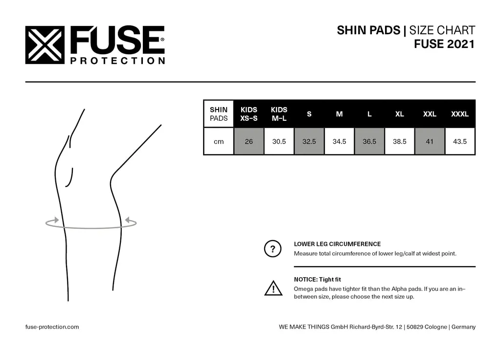FUSE ALPHA SHIN WHIP PADS