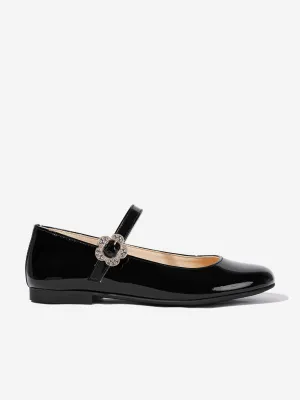 Girls Patent Leather Mary Jane Shoes in Black