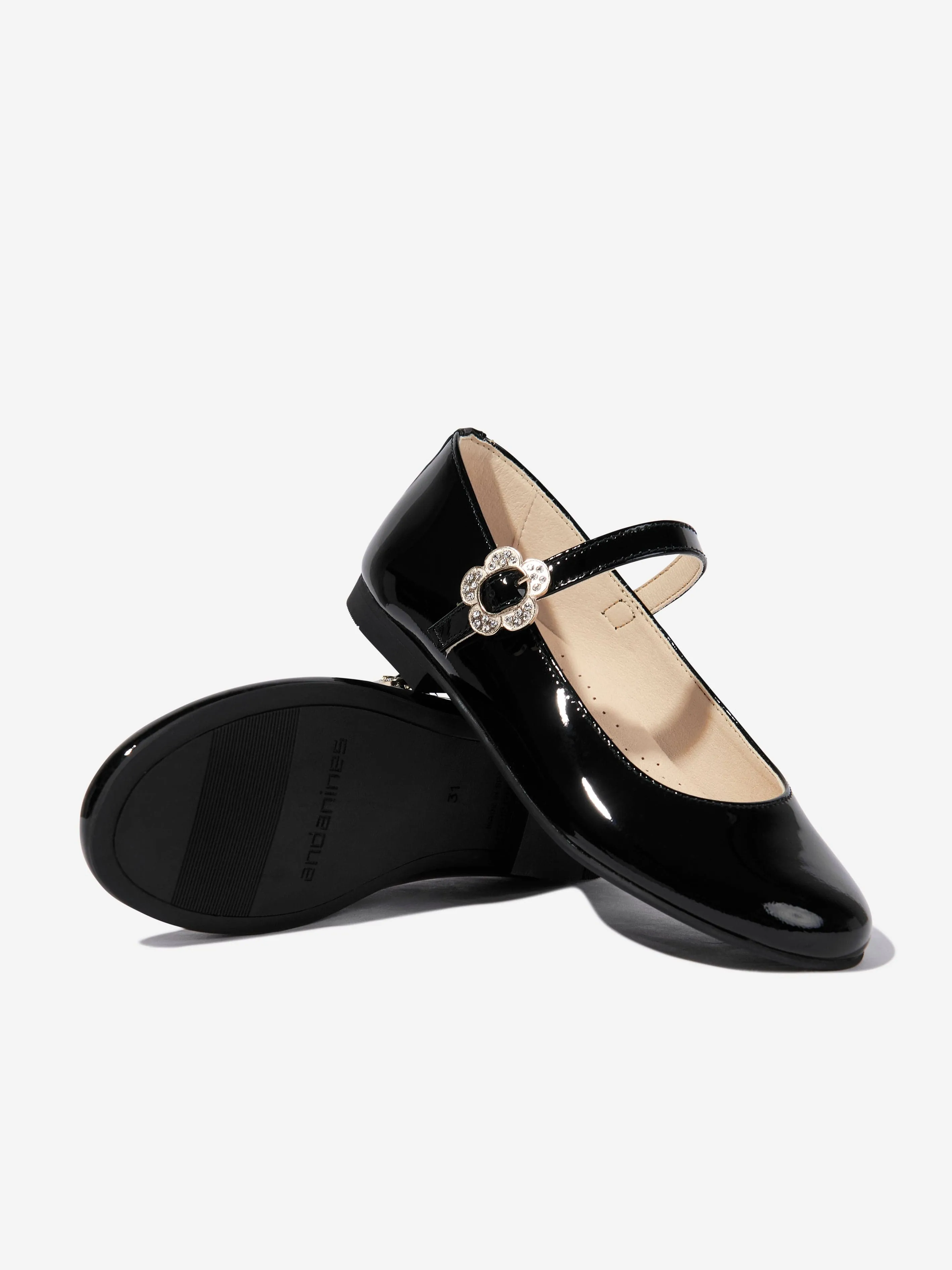 Girls Patent Leather Mary Jane Shoes in Black