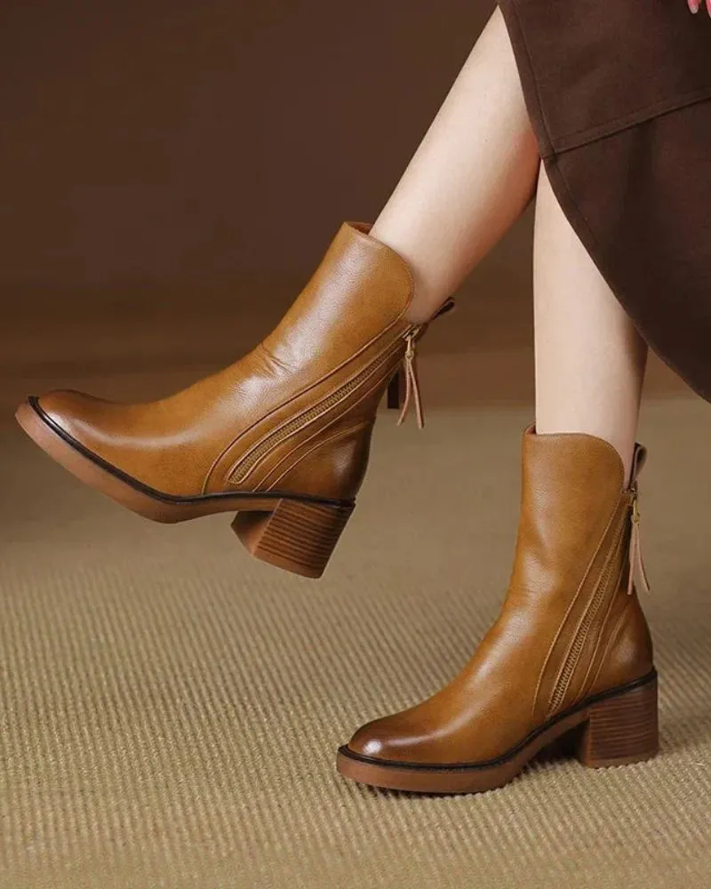 Grace - Leather ankle boots
