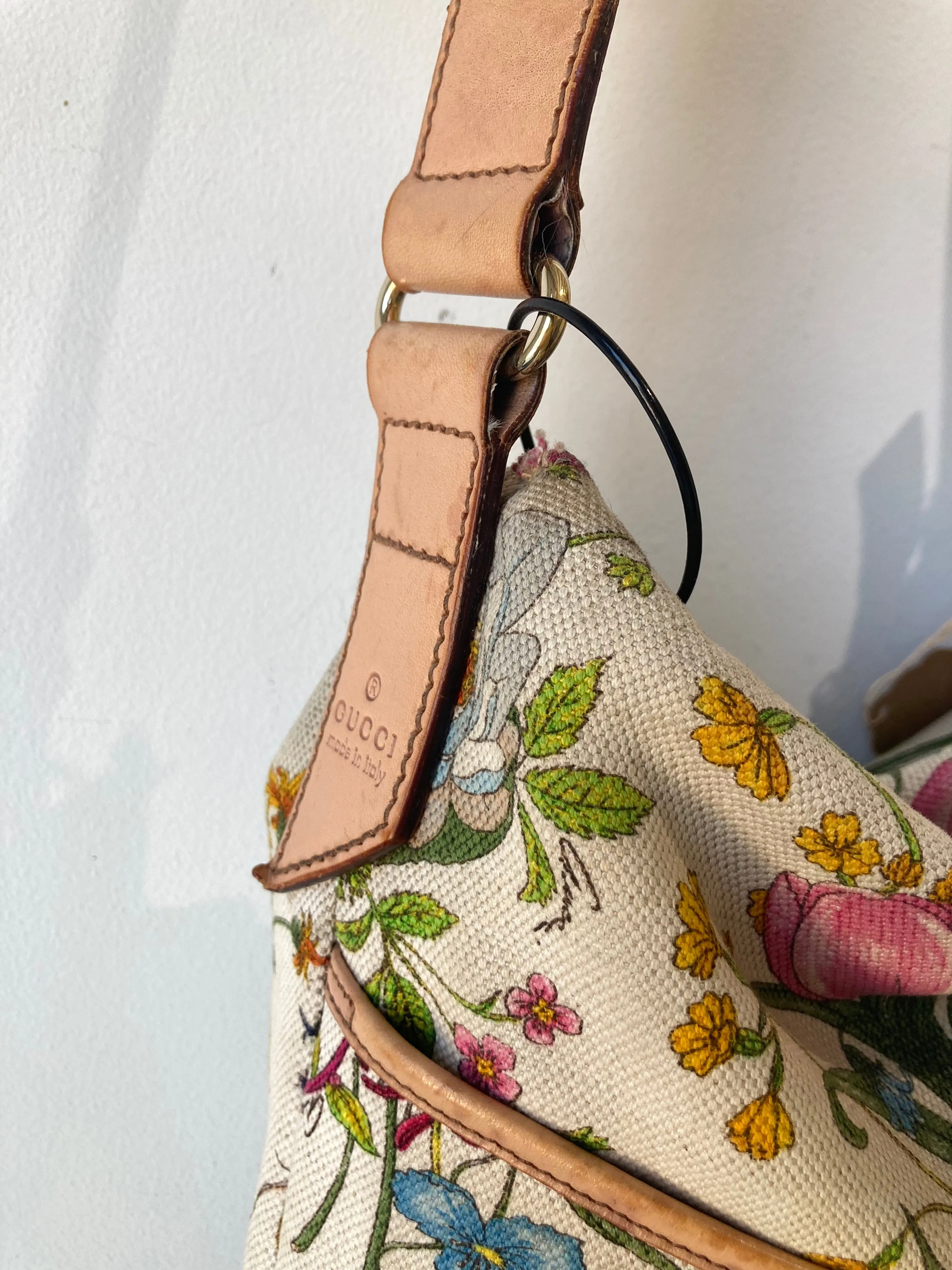Gucci Floral Butterfly Crossbody Bag (As is)