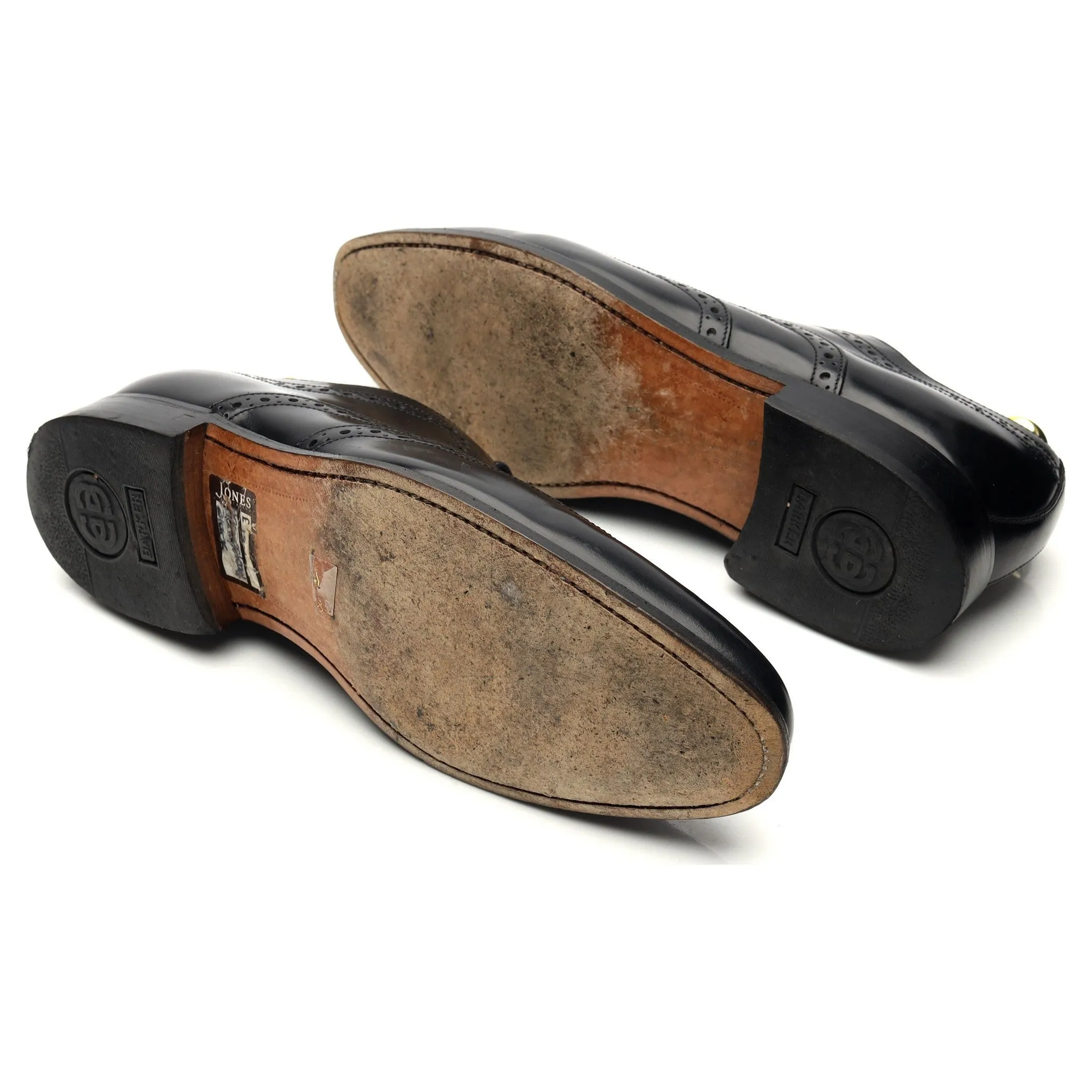 'Hampstead' Black Leather Oxford Brogues UK 7.5 G