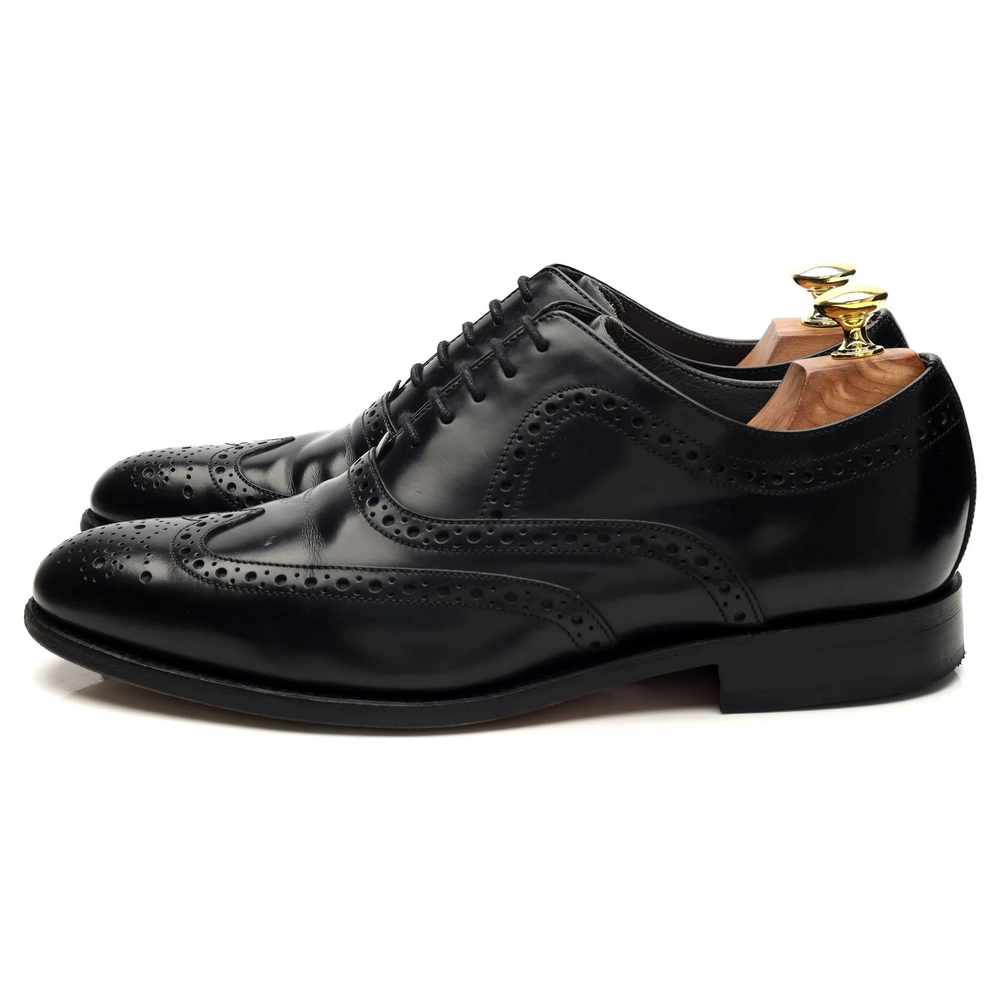 'Hampstead' Black Leather Oxford Brogues UK 7.5 G