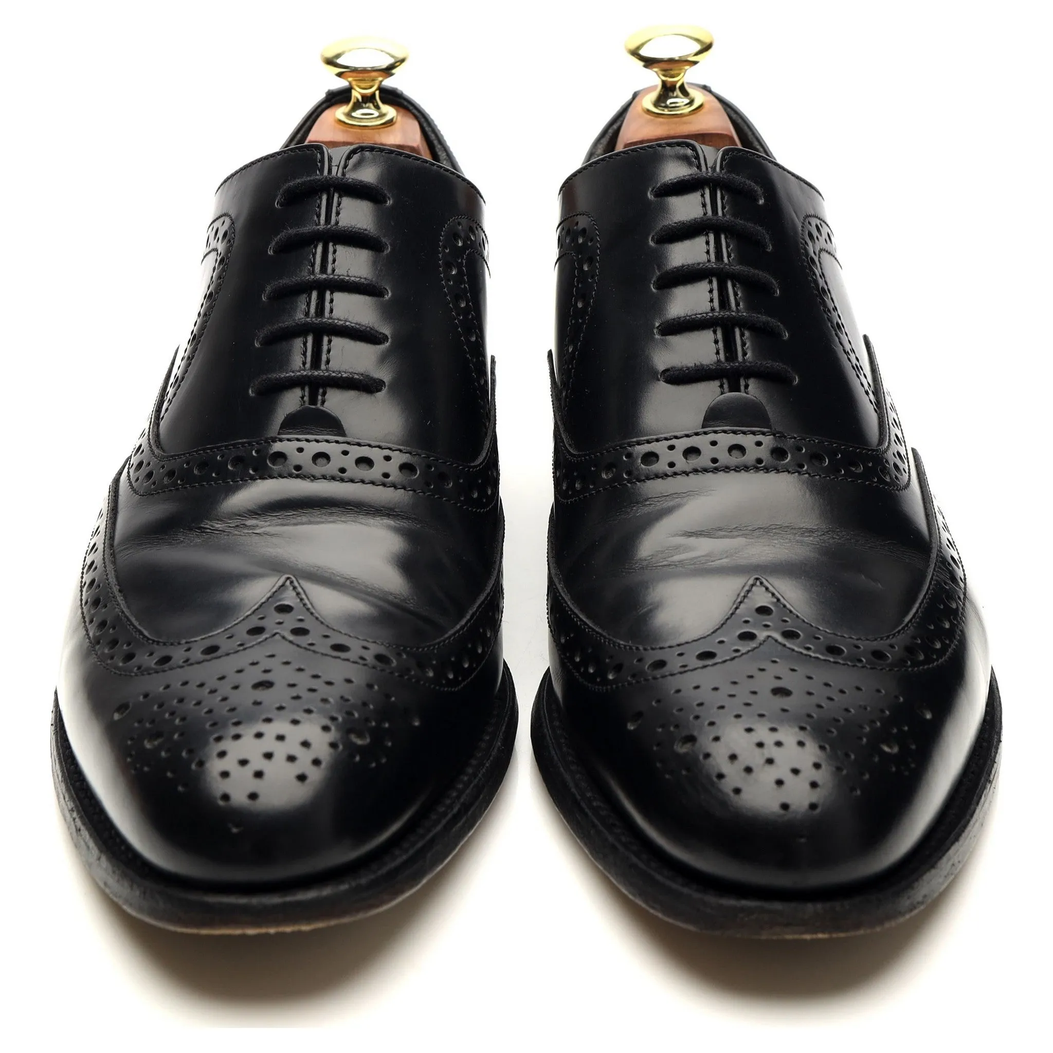 'Hampstead' Black Leather Oxford Brogues UK 7.5 G