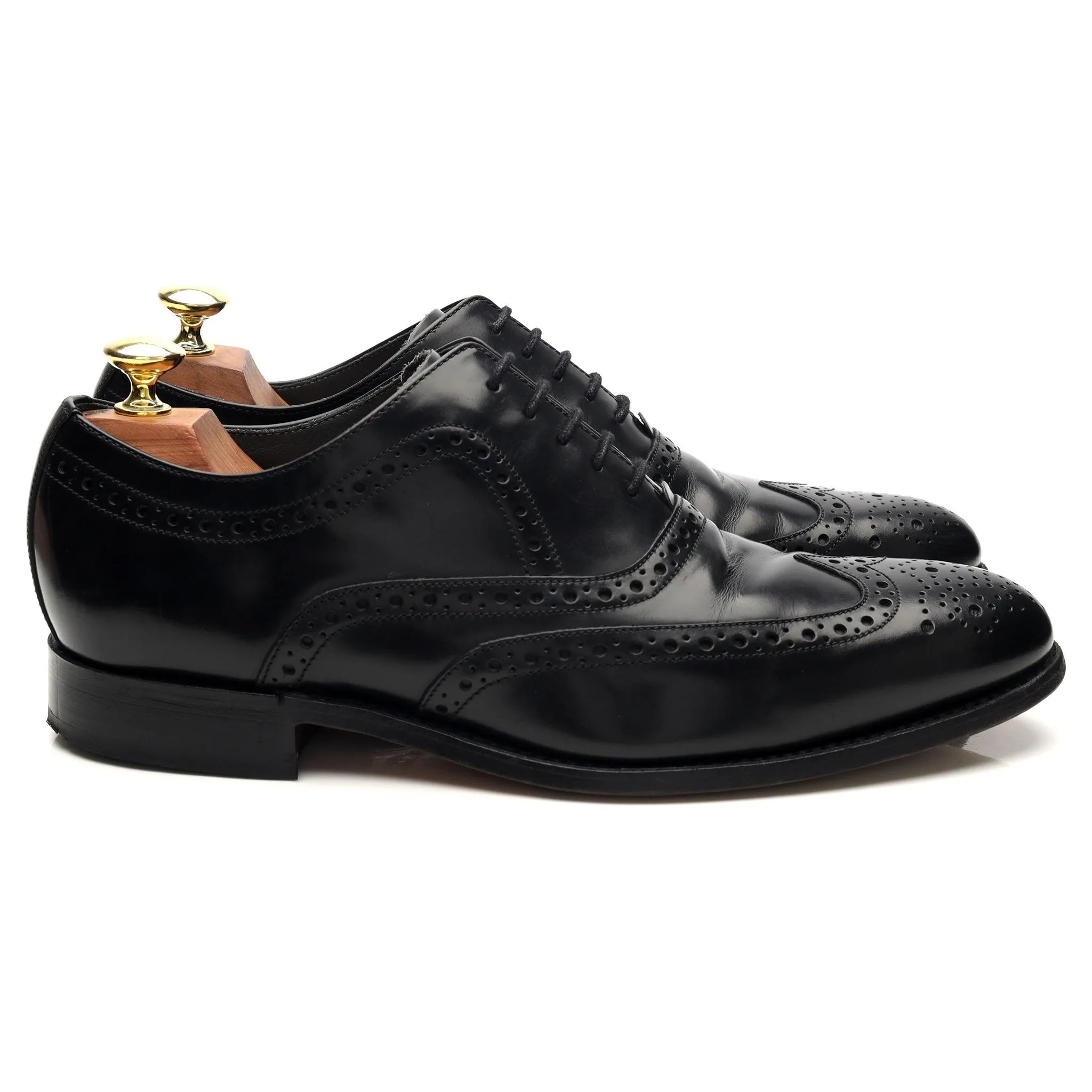 'Hampstead' Black Leather Oxford Brogues UK 7.5 G