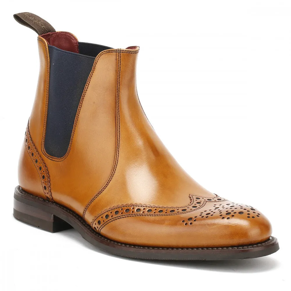 Handmade Wingtip Brogue Chelsea Leather Boots for Men