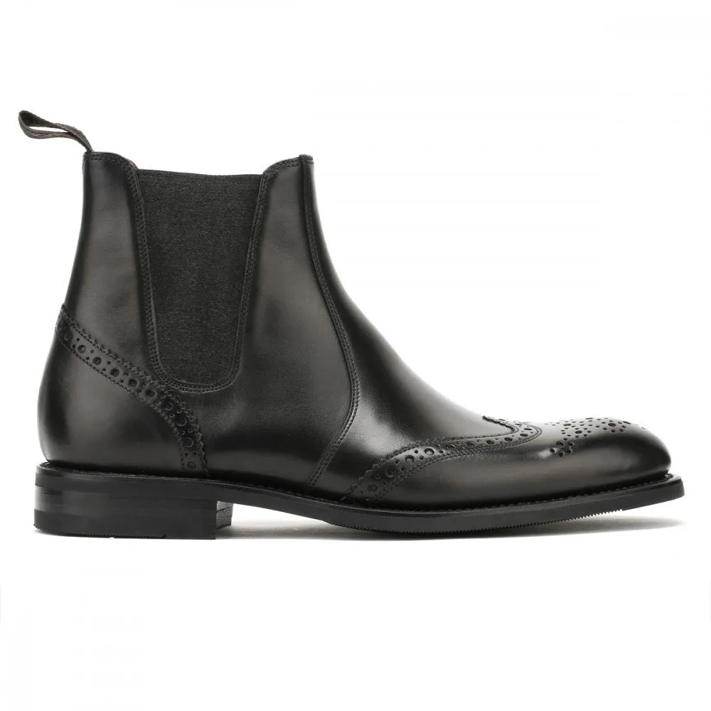 Handmade Wingtip Brogue Chelsea Leather Boots