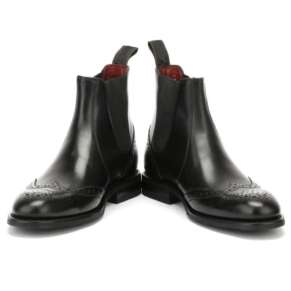 Handmade Wingtip Brogue Chelsea Leather Boots