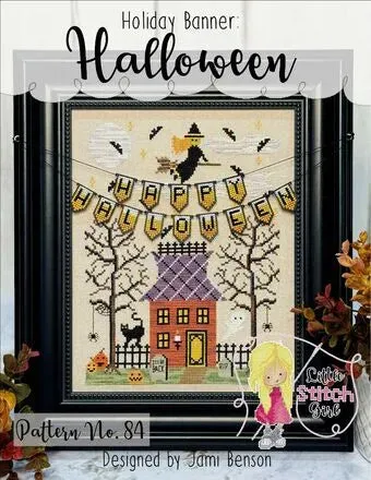 Holiday Banner:  Halloween - Little Stitch Girl - Cross Stitch Pattern