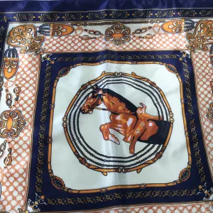 Horse Satin Scarf 20 x 20"