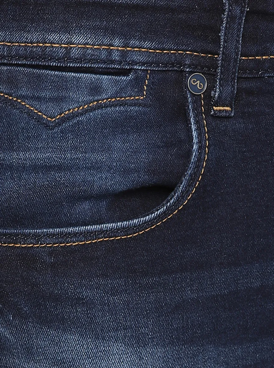 Indigo Blue Washed Slim Fit Jeans | JadeBlue