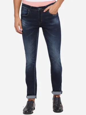 Indigo Blue Washed Slim Fit Jeans | JadeBlue