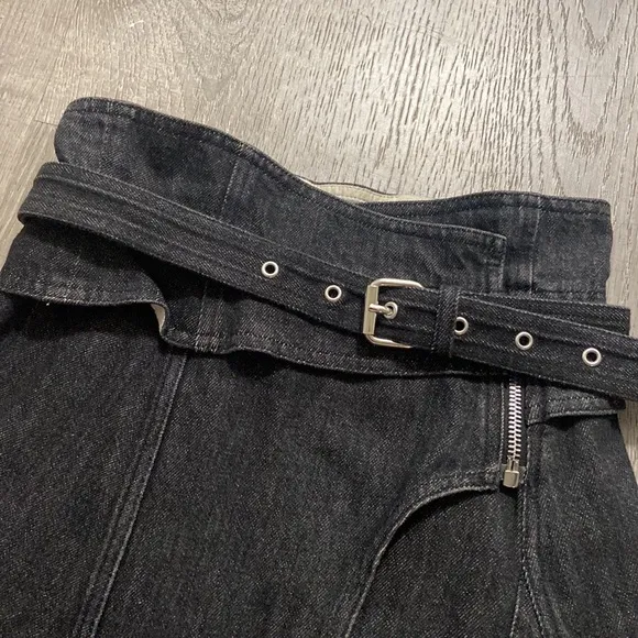 Isabel Marant Asymmetrical Denim Wrap Skirt