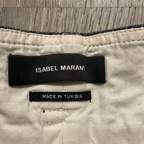 Isabel Marant Asymmetrical Denim Wrap Skirt