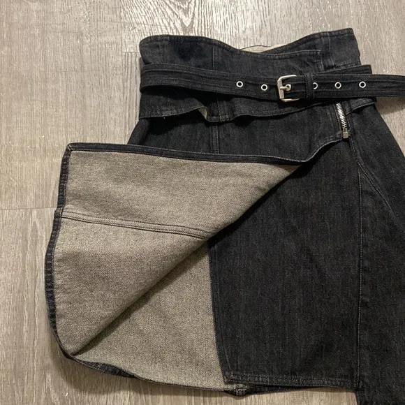 Isabel Marant Asymmetrical Denim Wrap Skirt