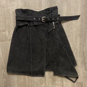 Isabel Marant Asymmetrical Denim Wrap Skirt