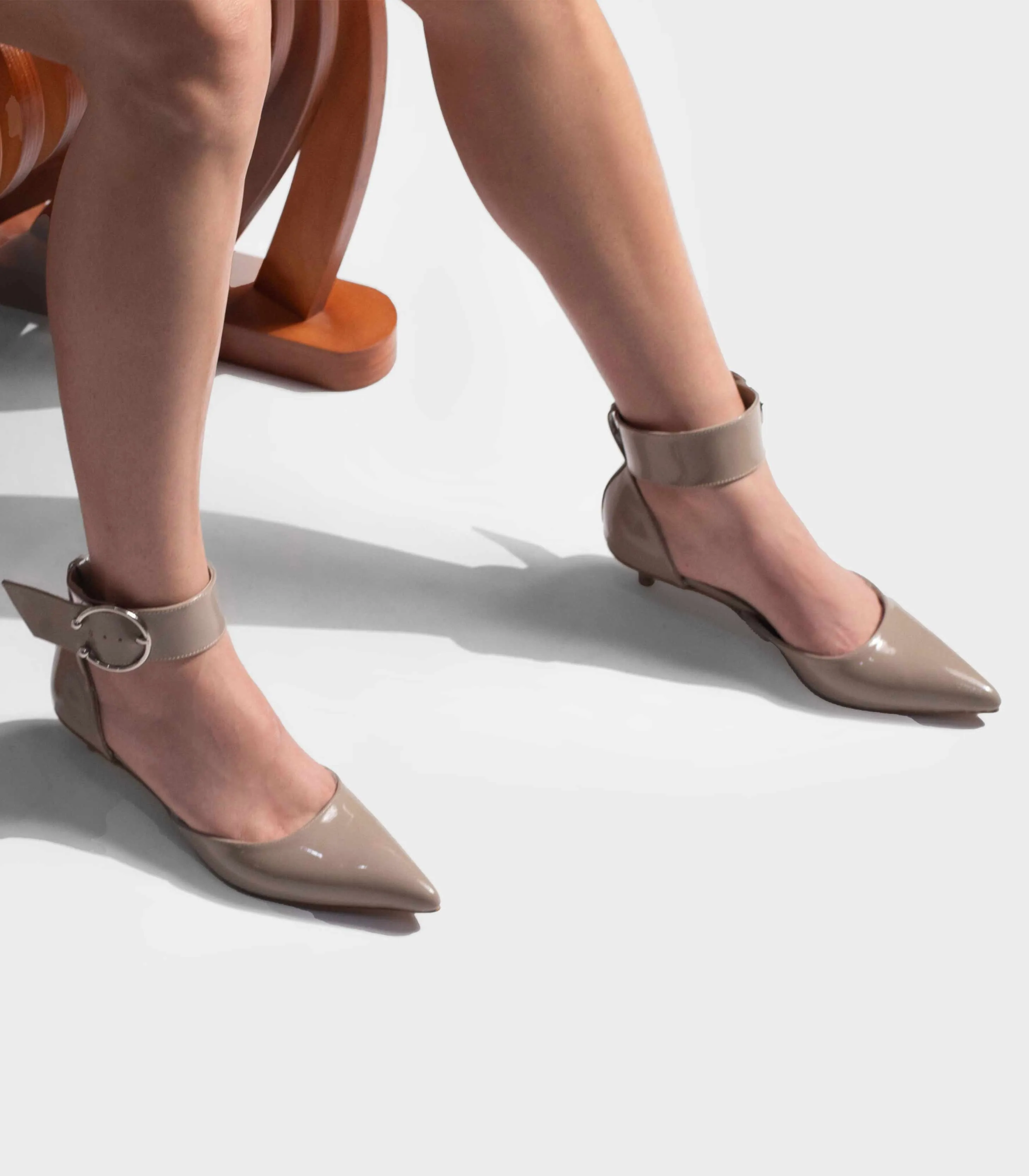 Jayda Shoes - Buckled Kitty Pumps