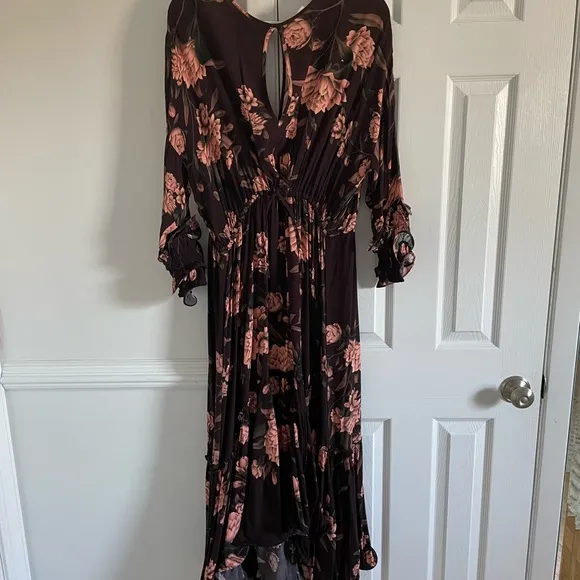 Johanna Ortiz x H&amp;M Midi Brown Floral Boho Peasant Cottage Wedding Easter