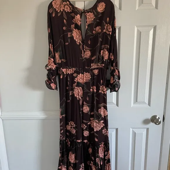 Johanna Ortiz x H&amp;M Midi Brown Floral Boho Peasant Cottage Wedding Easter