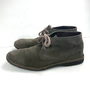 John Varvatos Mens Suede Chukka Boots 10M Lace Up Gray Leather