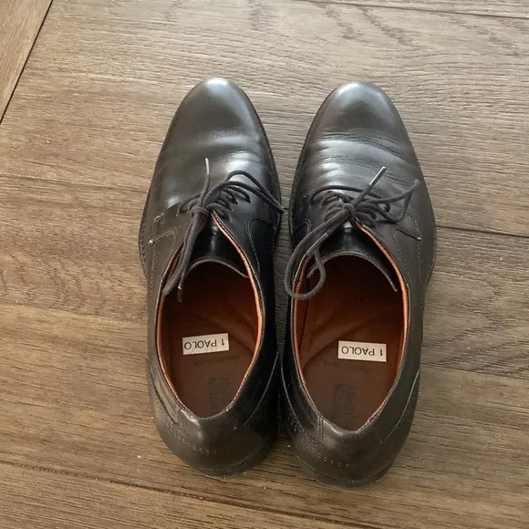 Johnston &amp; Murphy Mens Meade Cap Toe Black Dress Shoe | 9 1/2