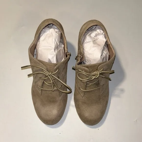 Journee Collection Leona Shootie Taupe Faux Suede
