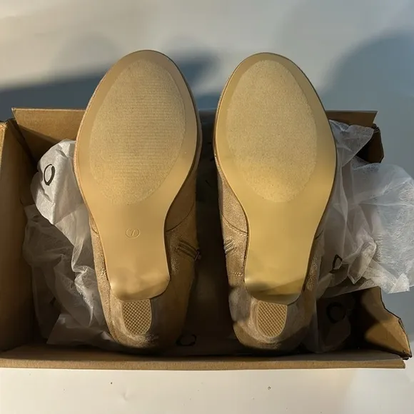 Journee Collection Leona Shootie Taupe Faux Suede