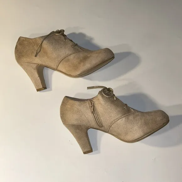 Journee Collection Leona Shootie Taupe Faux Suede