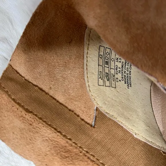 Kelsi Dagger Split Side Heeled Brown Ankle Booties Size 8