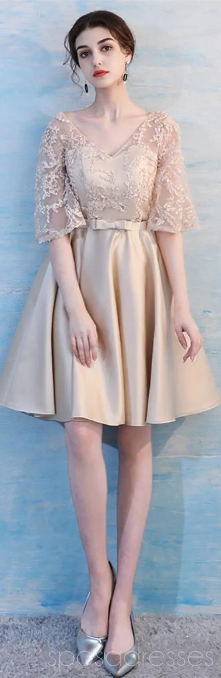 Lace Mismatched Short Cheap Custom Bridesmaid Dresses Online, WG500