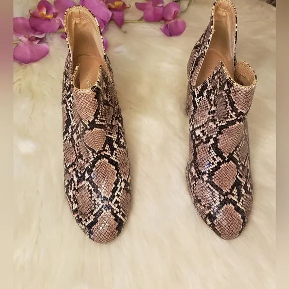 Lane Bryant Snake Print Ankle Boots 11 wide