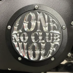 Lone Wolf Twin Cam Derby Cover - Matte Black   Aluminum