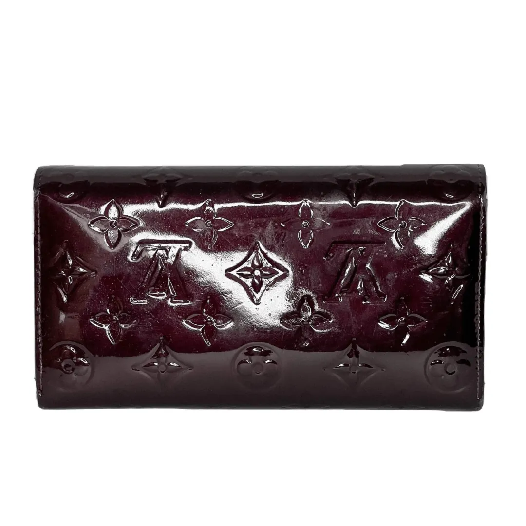 Louis Vuitton Amarante Monogram Vernis Sarah Wallet