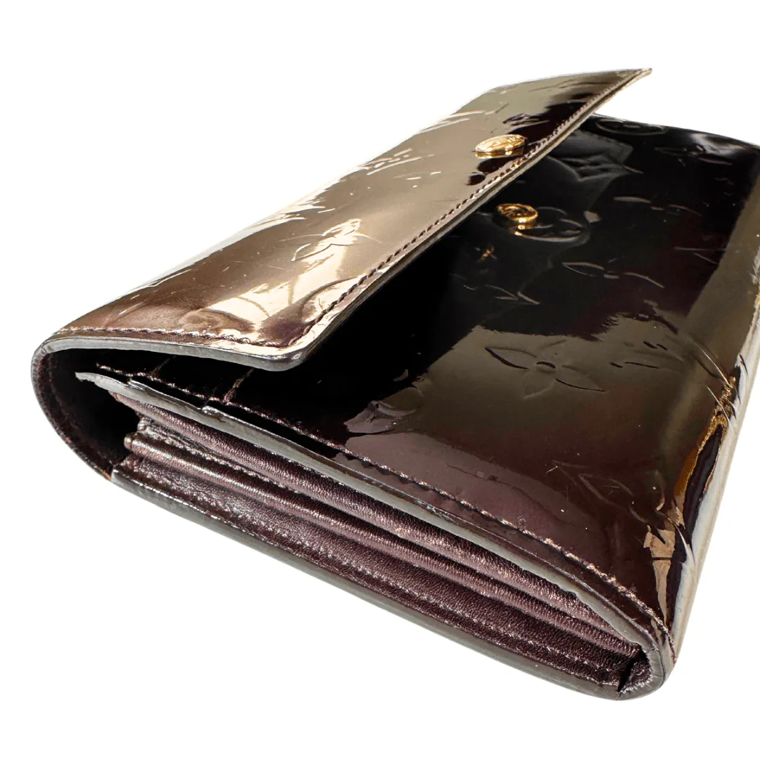 Louis Vuitton Amarante Monogram Vernis Sarah Wallet