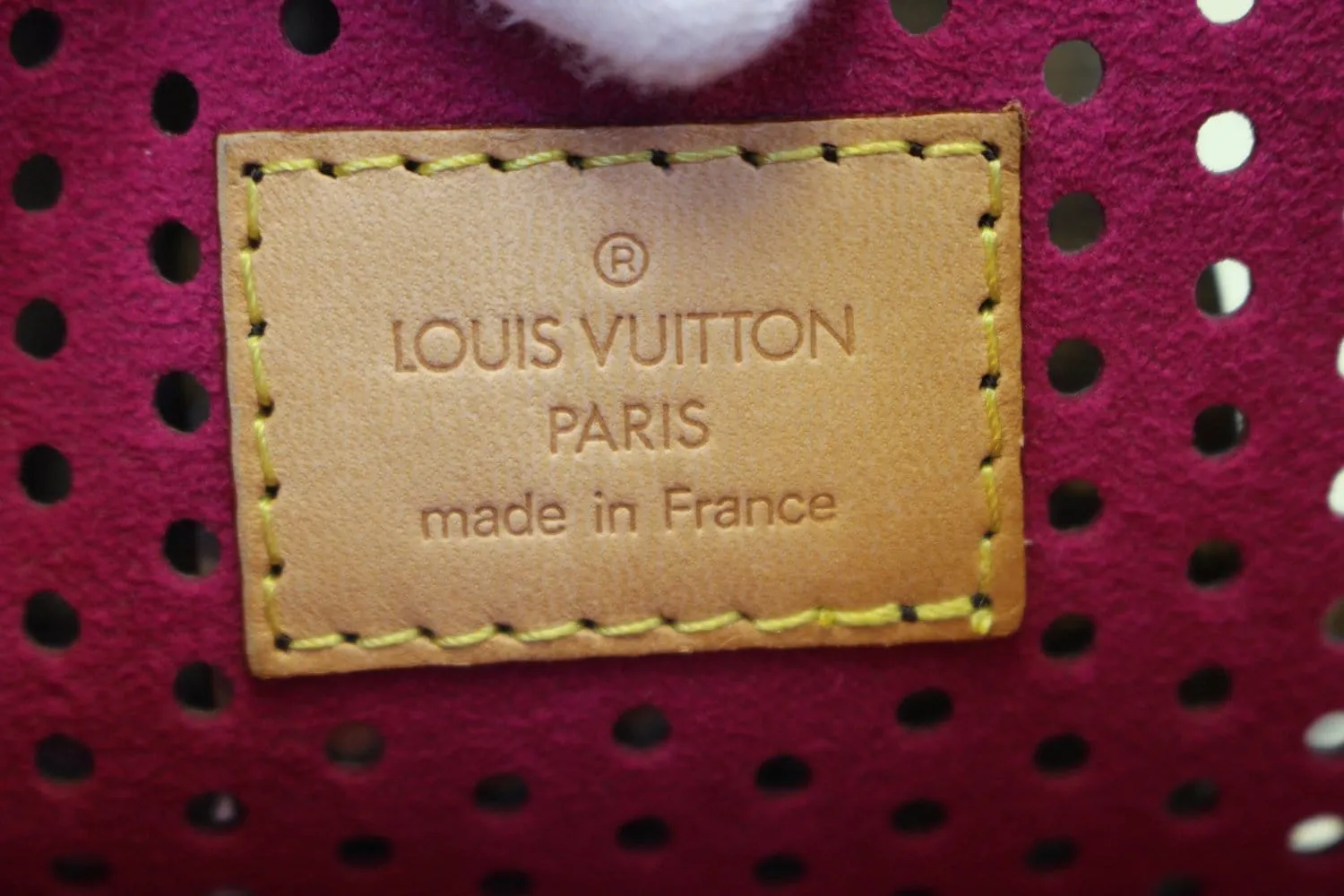 LOUIS VUITTON Fuchsia Monogram Perforated Musette Bag